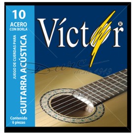 CUERDAS GUITARRA ACUSTICA ACERO (CON BORLA) JUEGO 6 PIEZAS