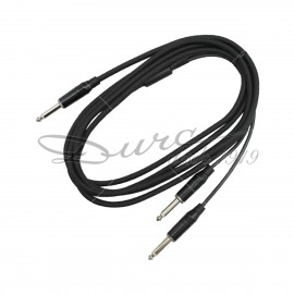 CABLE INSERTO (3 MTS) PLUG 1/4 / 2 PLUG 1/4