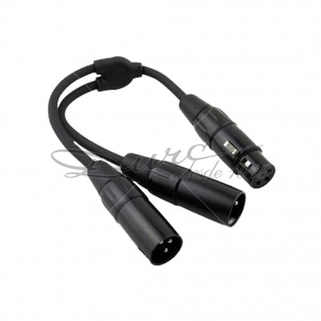 CABLE INSERTO (15 CM) XLR HEMBRA - 2 XLR MACHO