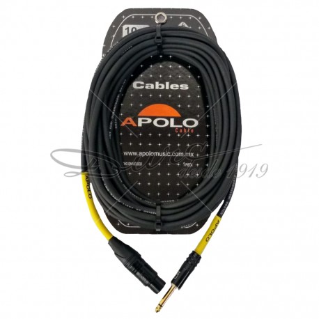 CABLE MICROFONO (10 MTS) PLUG 1/4 / XLR HEMBRA