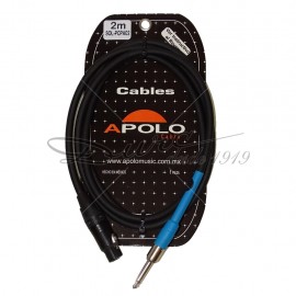 CABLE MICROFONO (2 MTS) PLUG 1/4 / XLR HEMBRA