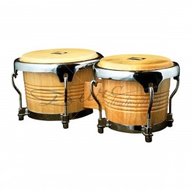 BONGOS (7" Y 9") NATURAL ARO CROMADO