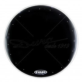 PARCHE 22" BOMBO RESONANTE (NEGRO) 1 CAPA SERIE RESONAT BLACK ORIFICIOS DESCOMPRESION