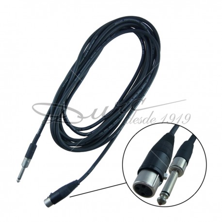 CABLE MICROFONO (6 MTS) PLUG 1/4 / XLR HEMBRA