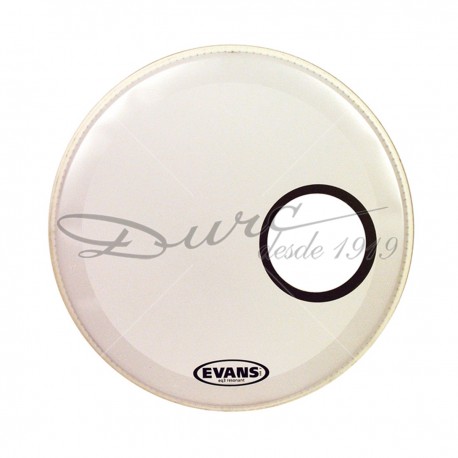 PARCHE 22" BOMBO RESONANTE (COATED) 1 CAPA SERIE WHITE ORIFICIO 5"