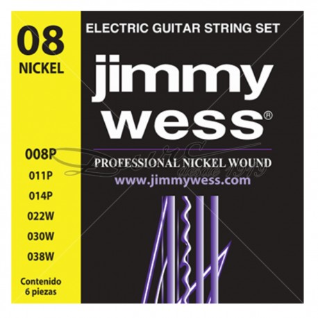 CUERDAS GUITARRA ELECTRICA NICKEL (.008-.038) JUEGO 6 PIEZAS