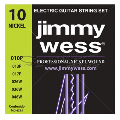 CUERDAS GUITARRA ELECTRICA NICKEL (.010 - .046) JUEGO 6 PIEZAS