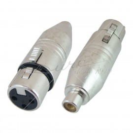 CONECTOR (ADAPTADOR) RCA HEMBRA A XLR HEMBRA