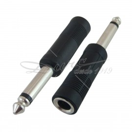 CONECTOR (ADAPTADOR) JACK HEMBRA ESTEREO 1/4 / PLUG 1/4 MONO